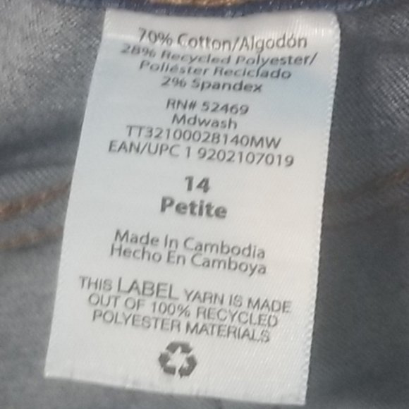 blue Time and Tru sz 14P straight jeans - Picture 6 of 9